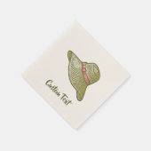 Serviette En Papier Casquette de paille à main Jaune (Coin)