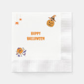 Serviette En Papier Casquette et Citrouille du parti Halloween (Devant)