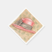 Serviette En Papier Casquette rose - Papier (Coin)