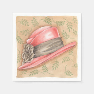 Serviette En Papier Casquette rose - serviettes de papier