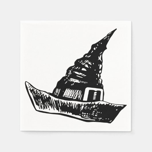 Serviette En Papier Casquette sorcier (Devant)