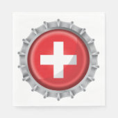 Serviette En Papier Casquette suisse de bouteille drapeau (Devant)