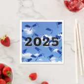 Serviette En Papier Casquettes bleues 2025 dans le ciel (En situation)