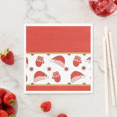 Serviette En Papier Casquettes de Noël et Mittens (En situation)