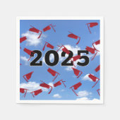 Serviette En Papier Casquettes rouges 2025 dans le ciel (Devant)