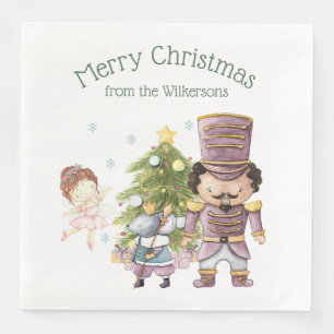 Serviette En Papier Casse-Noisette de Noël Fée Dragée et Roi Souris