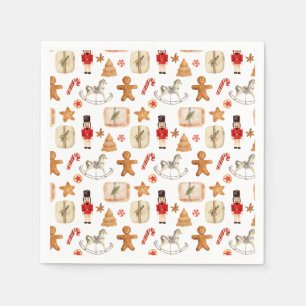 Serviette En Papier Casse-noisette Festif de Noël Cookie Candycane