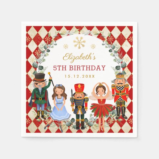 Serviette En Papier Casse-noisette magique Noël Fête bébé Anniversaire (Devant)