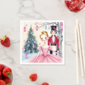 Serviette En Papier Casse-noisette rose Ballet & Ballerina (En situation)