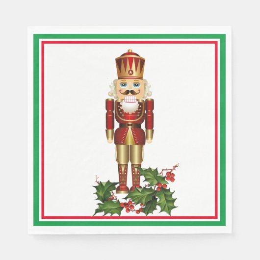 Serviette En Papier Casse-noisette Soldat Noël Vide Papier Napkin (Devant)