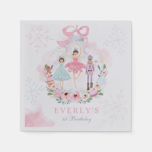 Serviette En Papier Casse-Noisette Terre De Doux Décor D'Anniversaire (Devant)