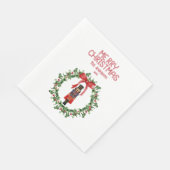 Serviette En Papier Casse-noisettes & Bow rouge Papier de Noël (Coin)