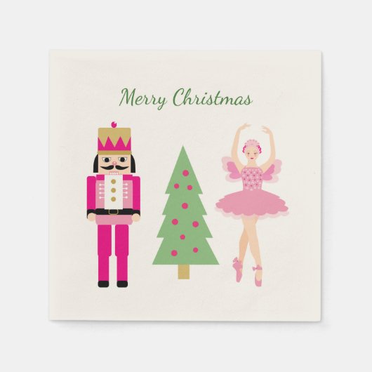 Serviette En Papier Casse-noix, arbre de Noël, Ballerina (Devant)
