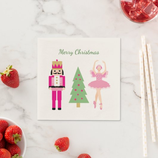 Serviette En Papier Casse-noix, arbre de Noël, Ballerina (En situation)