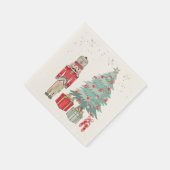 Serviette En Papier Casse-noix, arbre de Noël & cadeaux (Coin)