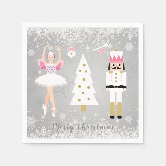 Serviette En Papier Casse-noix, Ballerina, arbre de Noël (Devant)