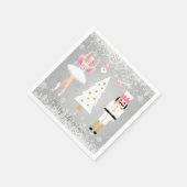 Serviette En Papier Casse-noix, Ballerina, arbre de Noël (Coin)