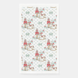 Serviette En Papier Casse-noix, cheval à bascule, arbre de Noël