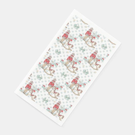 Serviette En Papier Casse-noix, cheval à bascule, arbre de Noël (Coin)