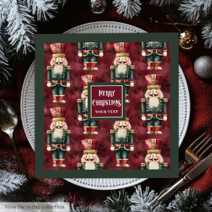 Serviette En Papier Casse-noix classique serviettes vert foncé bordeau