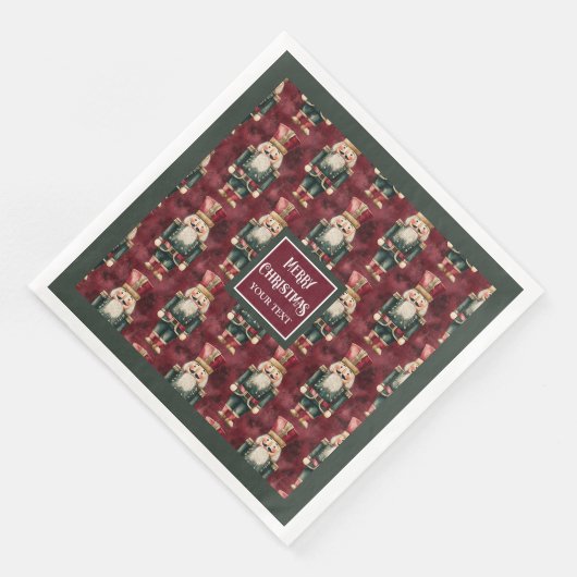 Serviette En Papier Casse-noix classique serviettes vert foncé bordeau (Coin)