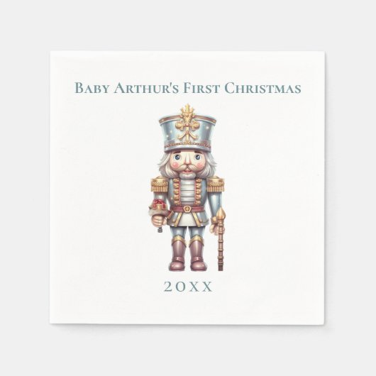 Serviette En Papier Casse-noix mignon 1er Noël du bébé (Devant)