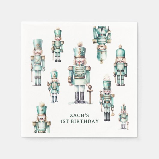 Serviette En Papier Casse-noix mignonne garçon fête d'anniversaire (Devant)