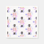 Serviette En Papier Casse-noix traditionnel rose et Lilac (Devant)