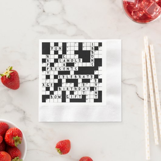 Serviette En Papier casse-tête fête d'anniversaire (En situation)