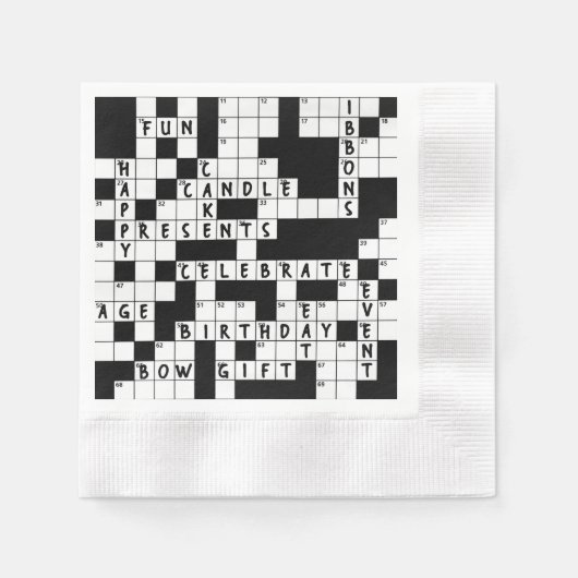 Serviette En Papier casse-tête fête d'anniversaire (Devant)