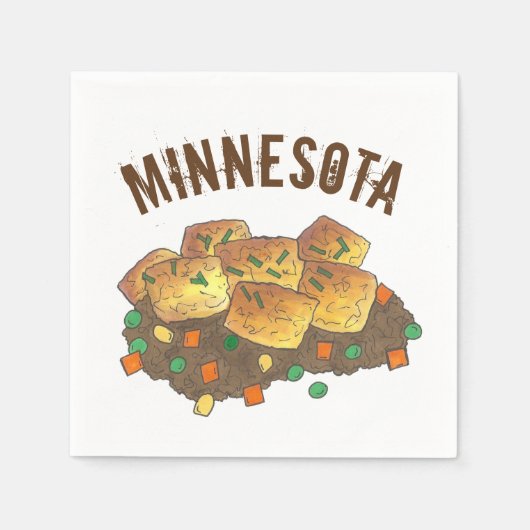 Serviette En Papier Casserole de tatouage à plat chaud du Minnesota (Devant)