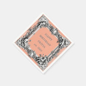 Serviette En Papier Casserole Victorienne Personnalisée - Argile rose (Coin)