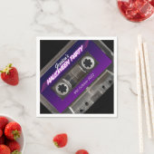 Serviette En Papier Cassette Retro 80s Mixtape à thème Halloween Party (En situation)
