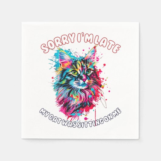 Serviette En Papier Cat (Devant)