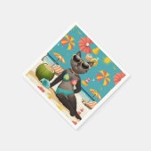 Serviette En Papier Cat Beach themed for Siamese Cat lovers (Coin)