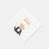 Serviette En Papier Cat Cheers to 2026 New Year (Coin)