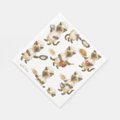 Serviette En Papier Cat Chef is cuisine Breakfast (Coin)
