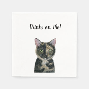 Serviette En Papier Cat Cocktail Napkins