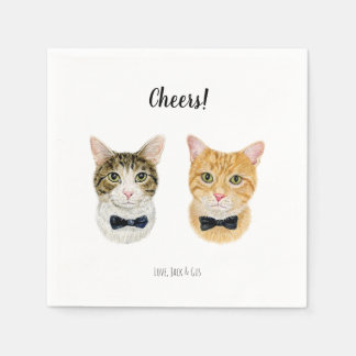 Serviette En Papier Cat Cocktail Napkins