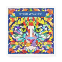 Cat coloré visage Kaleidoscope - Ajouter salutatio