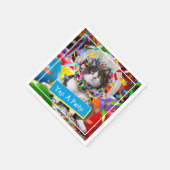 Serviette En Papier Cat dans le cône de partie (Coin)