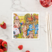 Serviette En Papier Cat Garden Party (En situation)