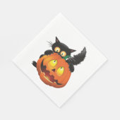 SERVIETTE EN PAPIER CAT HALLOWEEN (Coin)