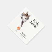 Serviette En Papier Cat Mariage Cocktail Napkins (Coin)