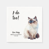 Serviette En Papier Cat Mariage Cocktail Napkins (Devant)