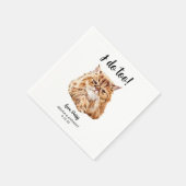 Serviette En Papier Cat Mariage Cocktail Napkins (Coin)