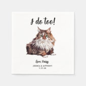 Serviette En Papier Cat Mariage Cocktail Napkins (Devant)