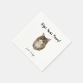Serviette En Papier Cat Mariage Cocktail Napkins (Coin)