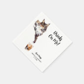 Serviette En Papier Cat Mariage Cocktail Napkins (Coin)