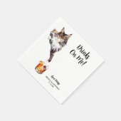 Serviette En Papier Cat Mariage Cocktail Napkins (Coin)
